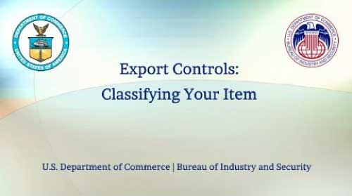 Export Controls: Classifying Your Item