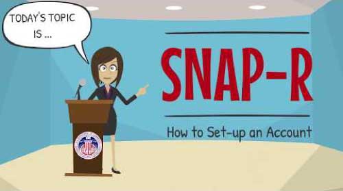 SNAP-R How to Set Up an Account